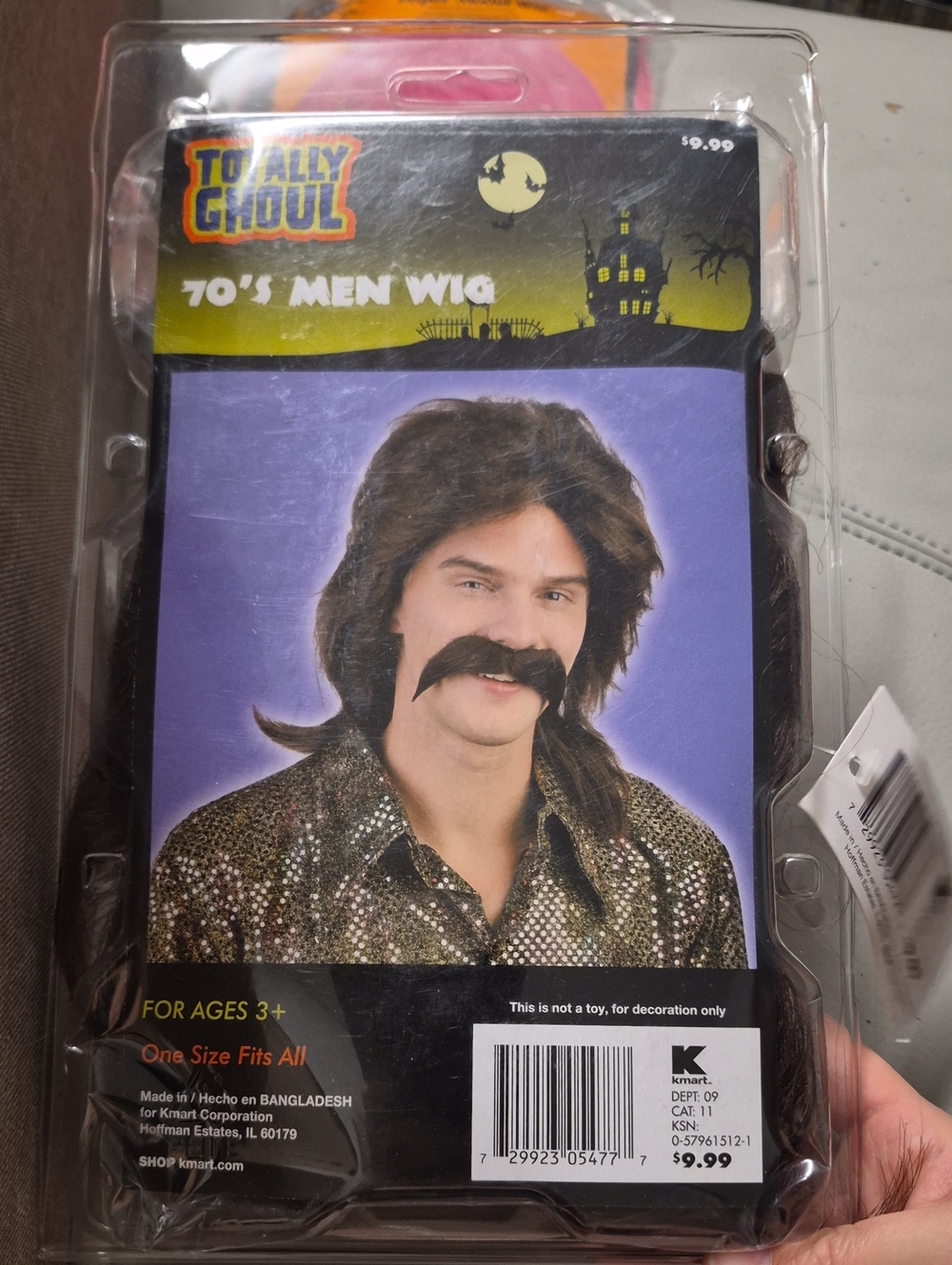 70's Men Wig in Dark Brown - Classic Costume Style
